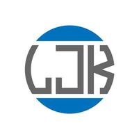 ljk-Buchstaben-Logo-Design auf weißem Hintergrund. ljk kreative initialen kreis logokonzept. ljk Briefgestaltung. vektor