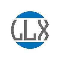 Lx-Buchstaben-Logo-Design auf weißem Hintergrund. llx kreatives Initialen-Kreis-Logo-Konzept. llx Briefgestaltung. vektor