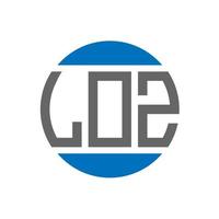Loz-Brief-Logo-Design auf weißem Hintergrund. loz kreative Initialen Kreis Logo-Konzept. loz Briefgestaltung. vektor