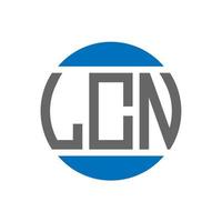 lcn-Brief-Logo-Design auf weißem Hintergrund. lcn creative initials circle logo-konzept. lcn-Briefgestaltung. vektor