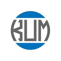 Kum-Brief-Logo-Design auf weißem Hintergrund. kum kreative initialen kreis logokonzept. Kum-Brief-Design. vektor