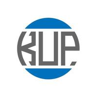 kup-Buchstaben-Logo-Design auf weißem Hintergrund. kup kreative Initialen Kreis Logo-Konzept. kup Briefdesign. vektor