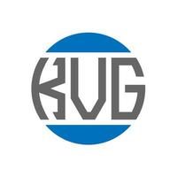 kvg-Brief-Logo-Design auf weißem Hintergrund. kvg kreative Initialen Kreis-Logo-Konzept. KVG-Briefgestaltung. vektor