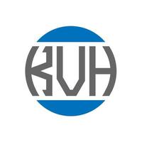 Kvh-Brief-Logo-Design auf weißem Hintergrund. kvh creative initials circle logo-konzept. kvh Briefgestaltung. vektor