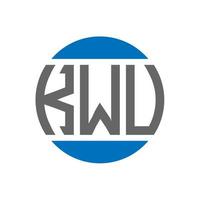 Kwu-Brief-Logo-Design auf weißem Hintergrund. kwu kreative Initialen Kreis Logo-Konzept. Kwu-Buchstaben-Design. vektor