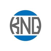 kq-Buchstaben-Logo-Design auf weißem Hintergrund. knq kreative Initialen Kreis Logo-Konzept. knq Briefgestaltung. vektor