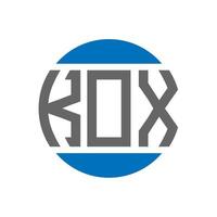 Kox-Brief-Logo-Design auf weißem Hintergrund. kox creative initials circle logo-konzept. Kox-Buchstaben-Design. vektor