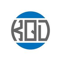 kqd brev logotyp design på vit bakgrund. kqd kreativ initialer cirkel logotyp begrepp. kqd brev design. vektor