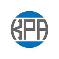 KPA-Brief-Logo-Design auf weißem Hintergrund. kpa creative initials circle logo-konzept. kpa Briefgestaltung. vektor