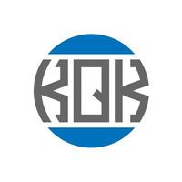 kqk brev logotyp design på vit bakgrund. kqk kreativ initialer cirkel logotyp begrepp. kqk brev design. vektor