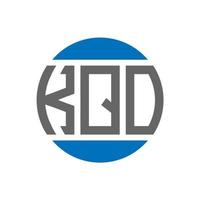 kqo brev logotyp design på vit bakgrund. kqo kreativ initialer cirkel logotyp begrepp. kqo brev design. vektor