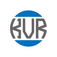 kvr brev logotyp design på vit bakgrund. kvr kreativ initialer cirkel logotyp begrepp. kvr brev design. vektor