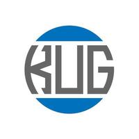 Kug-Brief-Logo-Design auf weißem Hintergrund. kug kreative Initialen Kreis-Logo-Konzept. Kug-Buchstaben-Design. vektor