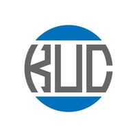 Kuc-Brief-Logo-Design auf weißem Hintergrund. kuc kreative Initialen Kreis-Logo-Konzept. Kuc-Buchstaben-Design. vektor