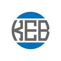 keb brev logotyp design på vit bakgrund. keb kreativ initialer cirkel logotyp begrepp. keb brev design. vektor