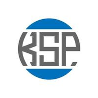 ksp-Brief-Logo-Design auf weißem Hintergrund. ksp kreative Initialen Kreis-Logo-Konzept. ksp Briefgestaltung. vektor