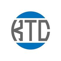 ktc brev logotyp design på vit bakgrund. ktc kreativ initialer cirkel logotyp begrepp. ktc brev design. vektor