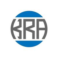 kra brev logotyp design på vit bakgrund. kra kreativ initialer cirkel logotyp begrepp. kra brev design. vektor