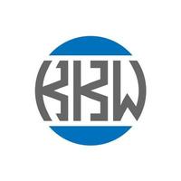 kkw-Buchstaben-Logo-Design auf weißem Hintergrund. kkw kreative Initialen Kreis Logo-Konzept. kkw-Briefgestaltung. vektor