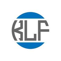 KLF-Brief-Logo-Design auf weißem Hintergrund. klf kreative Initialen Kreis Logo-Konzept. klf Briefgestaltung. vektor