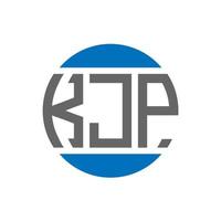 kjp brev logotyp design på vit bakgrund. kjp kreativ initialer cirkel logotyp begrepp. kjp brev design. vektor