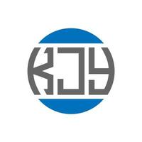 KJY-Brief-Logo-Design auf weißem Hintergrund. kjy kreative Initialen Kreis-Logo-Konzept. kjy Briefgestaltung. vektor