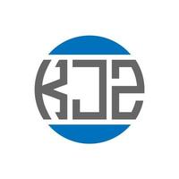 kjz brev logotyp design på vit bakgrund. kjz kreativ initialer cirkel logotyp begrepp. kjz brev design. vektor