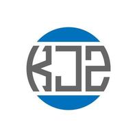 kjz-Buchstaben-Logo-Design auf weißem Hintergrund. kjz kreative initialen kreis logokonzept. kjz Briefgestaltung. vektor