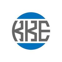 kke-Buchstaben-Logo-Design auf weißem Hintergrund. kke kreative Initialen Kreis Logo-Konzept. kke Briefdesign. vektor