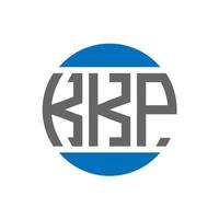 kkp-Brief-Logo-Design auf weißem Hintergrund. kkp creative initials circle logo-konzept. kkp Briefgestaltung. vektor