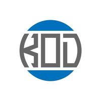 Kod-Buchstaben-Logo-Design auf weißem Hintergrund. Kod kreative Initialen Kreis Logo-Konzept. Kod-Buchstaben-Design. vektor