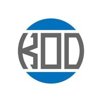 Koo-Brief-Logo-Design auf weißem Hintergrund. Koo kreative Initialen Kreis Logo-Konzept. Koo Briefdesign. vektor