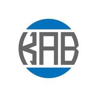 kab-Buchstaben-Logo-Design auf weißem Hintergrund. kab kreative Initialen Kreis Logo-Konzept. Kab-Buchstaben-Design. vektor
