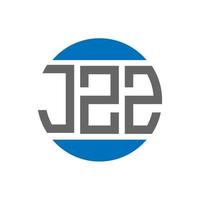 Jzz-Brief-Logo-Design auf weißem Hintergrund. jzz kreative initialen kreis logokonzept. jzz Briefgestaltung. vektor