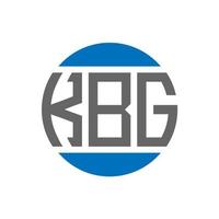 kbg-Brief-Logo-Design auf weißem Hintergrund. kbg kreative initialen kreis logokonzept. kbg Briefgestaltung. vektor