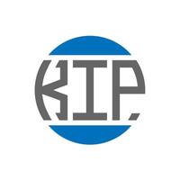 Kip-Brief-Logo-Design auf weißem Hintergrund. kip kreative Initialen Kreis Logo-Konzept. Kip-Brief-Design. vektor
