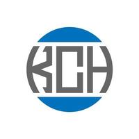 kch-Buchstaben-Logo-Design auf weißem Hintergrund. kch kreative Initialen Kreis Logo-Konzept. kch Briefgestaltung. vektor