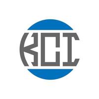 KCI-Brief-Logo-Design auf weißem Hintergrund. kci creative initials circle logo-konzept. kci Briefgestaltung. vektor