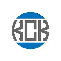 Kck-Brief-Logo-Design auf weißem Hintergrund. kck kreative Initialen Kreis Logo-Konzept. kck Briefgestaltung. vektor