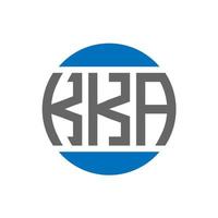 Kka-Brief-Logo-Design auf weißem Hintergrund. kka kreative Initialen Kreis Logo-Konzept. kka-Briefgestaltung. vektor