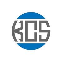 kcs brev logotyp design på vit bakgrund. kcs kreativ initialer cirkel logotyp begrepp. kcs brev design. vektor