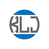 klj brev logotyp design på vit bakgrund. klj kreativ initialer cirkel logotyp begrepp. klj brev design. vektor