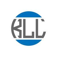 kll brev logotyp design på vit bakgrund. kll kreativ initialer cirkel logotyp begrepp. kll brev design. vektor