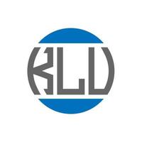 klu brev logotyp design på vit bakgrund. klu kreativ initialer cirkel logotyp begrepp. klu brev design. vektor