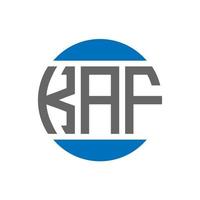 kaf-Buchstaben-Logo-Design auf weißem Hintergrund. kaf kreative initialen kreis logokonzept. kaf Briefgestaltung. vektor