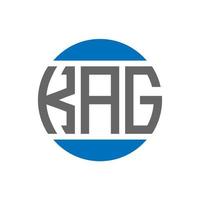 kag brev logotyp design på vit bakgrund. kag kreativ initialer cirkel logotyp begrepp. kag brev design. vektor