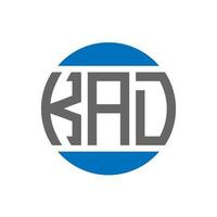 kad-Buchstaben-Logo-Design auf weißem Hintergrund. kad kreative initialen kreis logokonzept. kad-Briefgestaltung. vektor