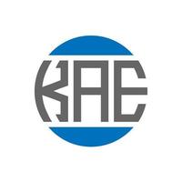 kae-brief-logo-design auf weißem hintergrund. kae creative initials circle logo-konzept. kae Briefgestaltung. vektor