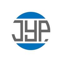 JYP-Brief-Logo-Design auf weißem Hintergrund. jyp kreative Initialen Kreis Logo-Konzept. jyp-Briefgestaltung. vektor