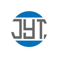 jyt-Buchstaben-Logo-Design auf weißem Hintergrund. jyt kreative Initialen Kreis Logo-Konzept. jyt Briefgestaltung. vektor